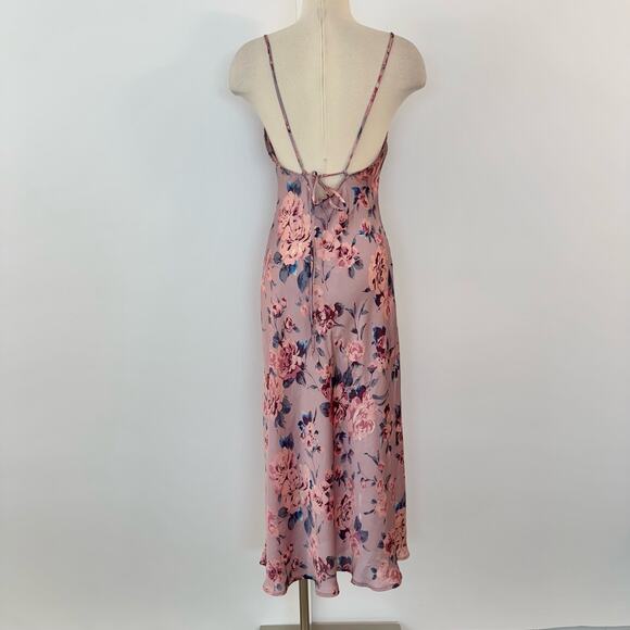 Free People Intimately Easy to Love Midi Slip Dress Floral Print Size S - Picture 5 of 13